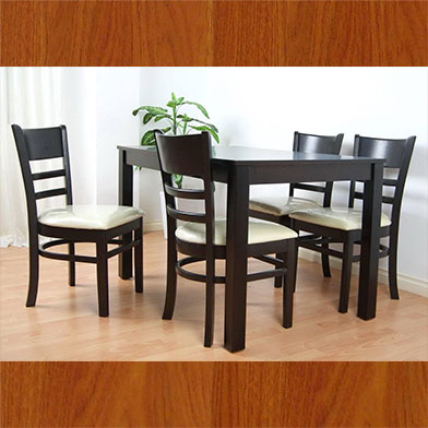 BÀN ĂN GỖ CAO SU 4 GHẾ MẪU VICTORIA 03
