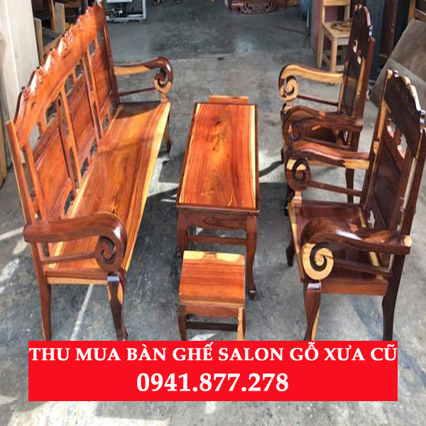 THU MUA BÀN GHẾ SALON GỖ XƯA CŨ